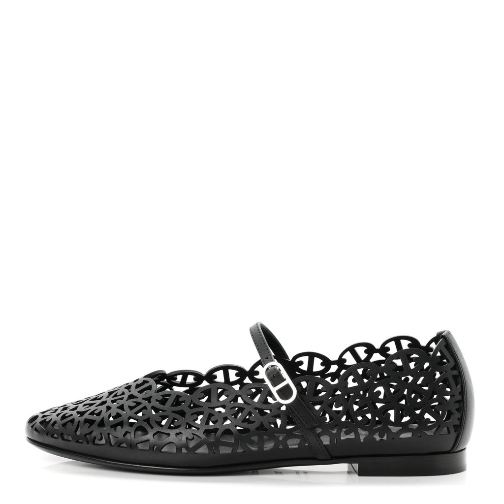 Calfskin Meli Ballet Flats 38.5 Black