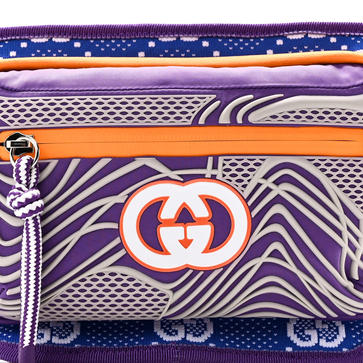 Jersey GG Monogram All Over Sporty Belt Bag Grey White Multicolor