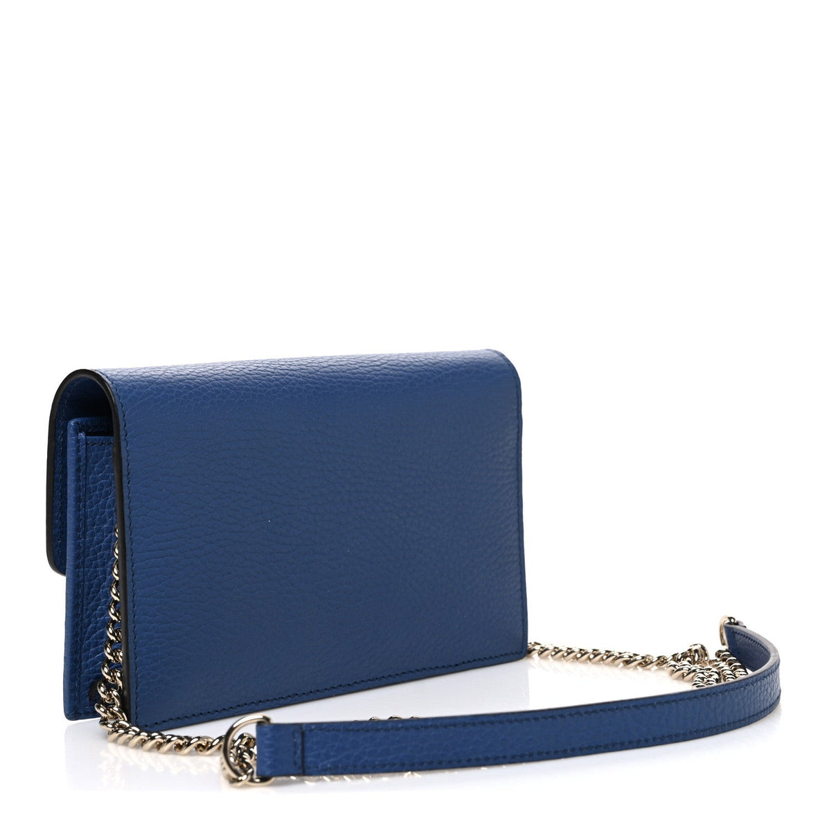 Dollar Calfskin Interlocking G Chain Wallet Caspian