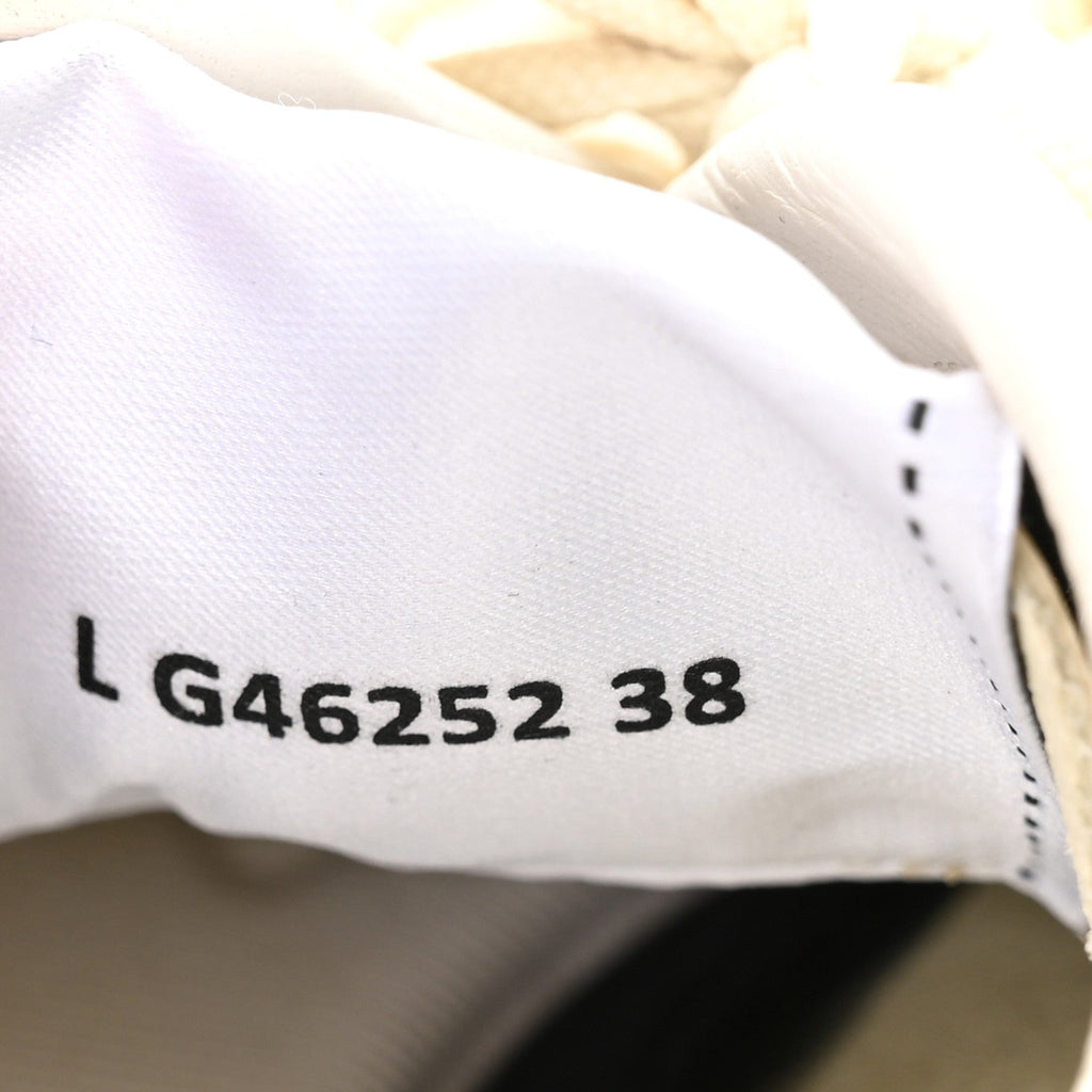 Calfskin Perforated CC Sneakers 38 White