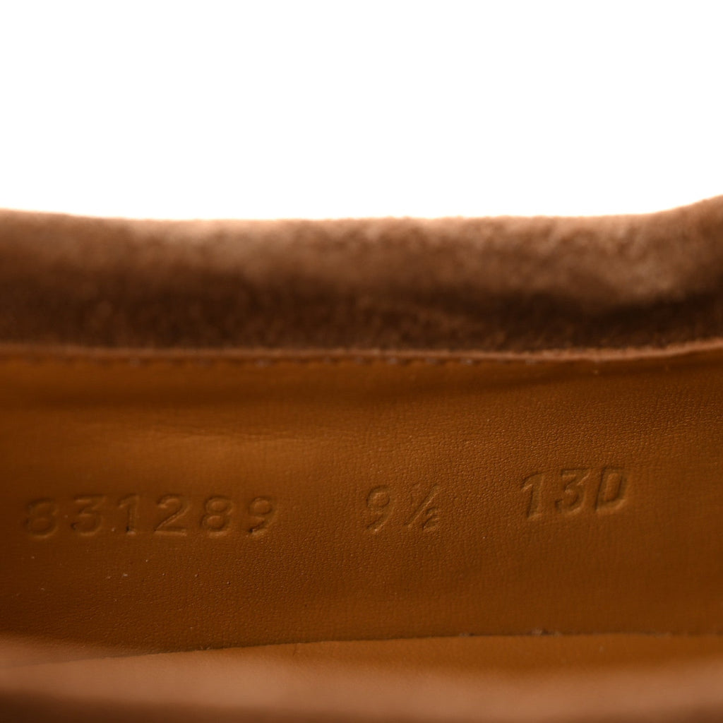 Luxury Suede Microguccissima Mens Loafers 9.5 Nocciola