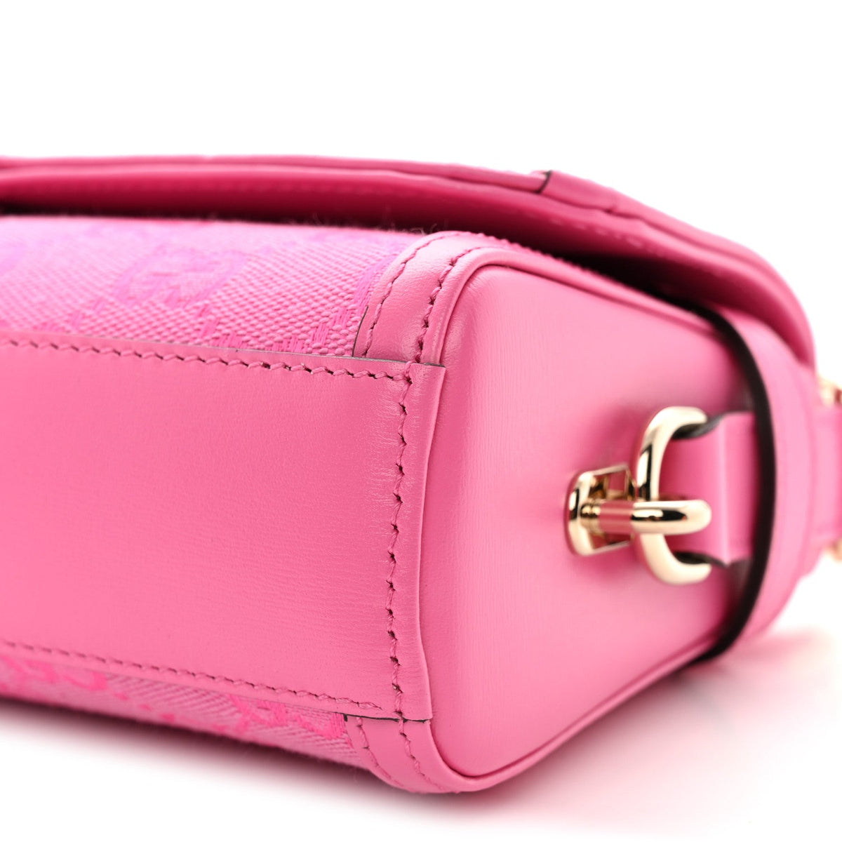 GG Monogram Textured Dollar Calfskin Small Luce Shoulder Bag Pink