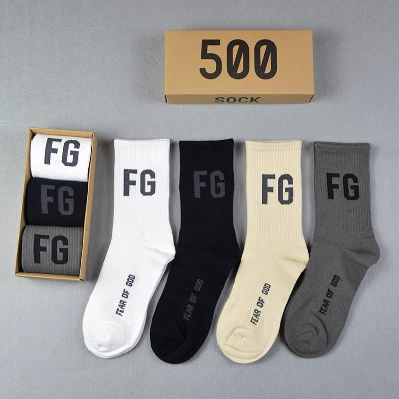 Men socks cotton knee socks