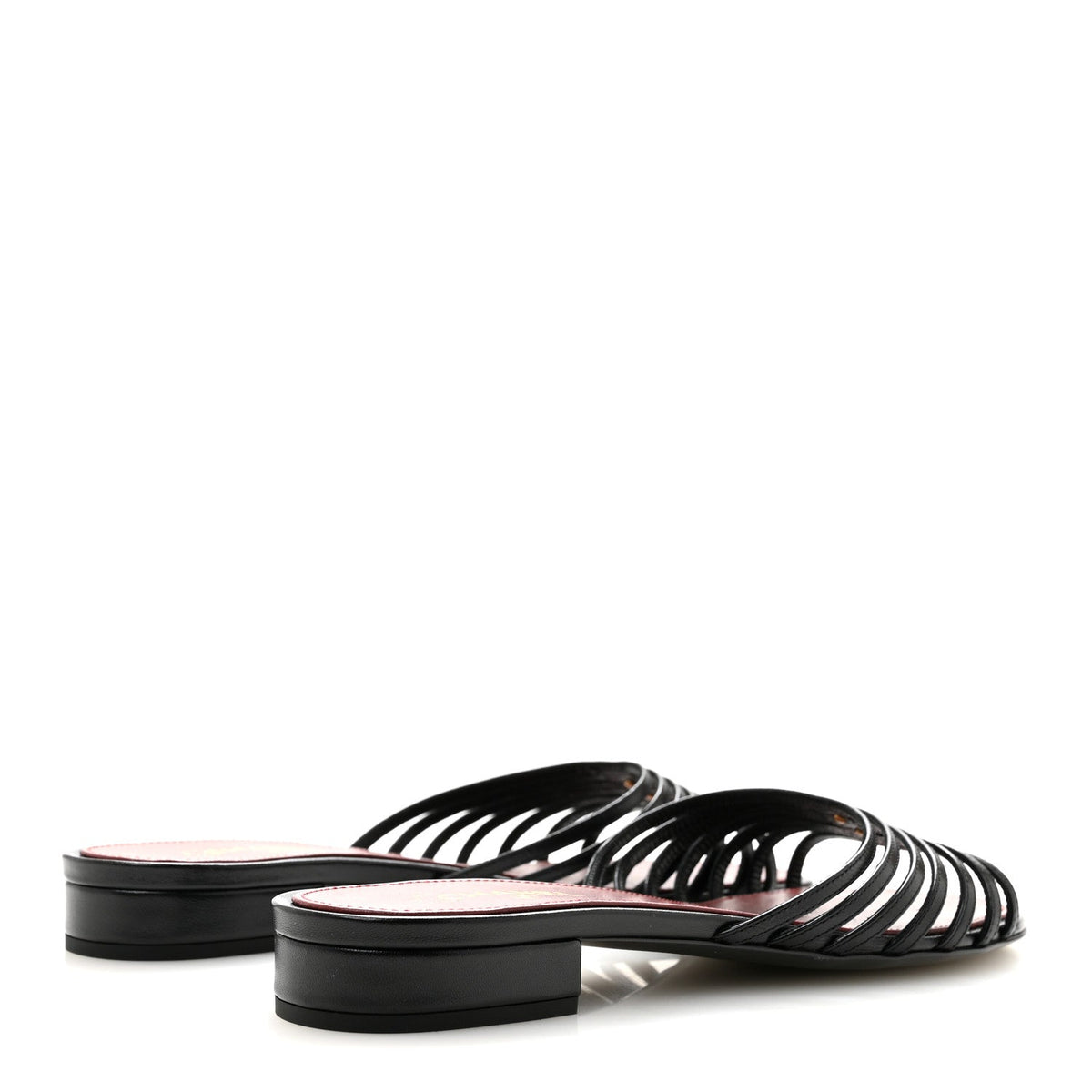 Goatskin CC Sandals 38.5 Black