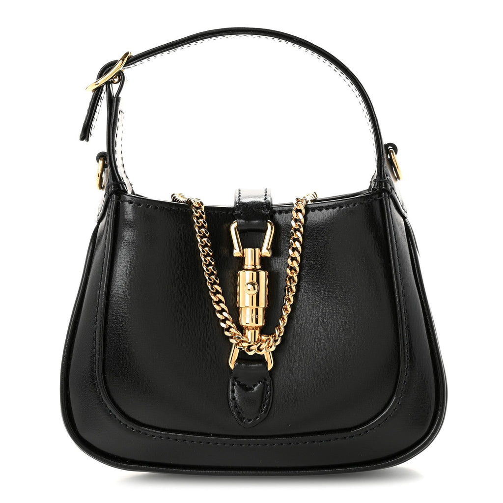 Boarded Dyana Lux Calfskin Nano Jackie 1961 Hobo Black