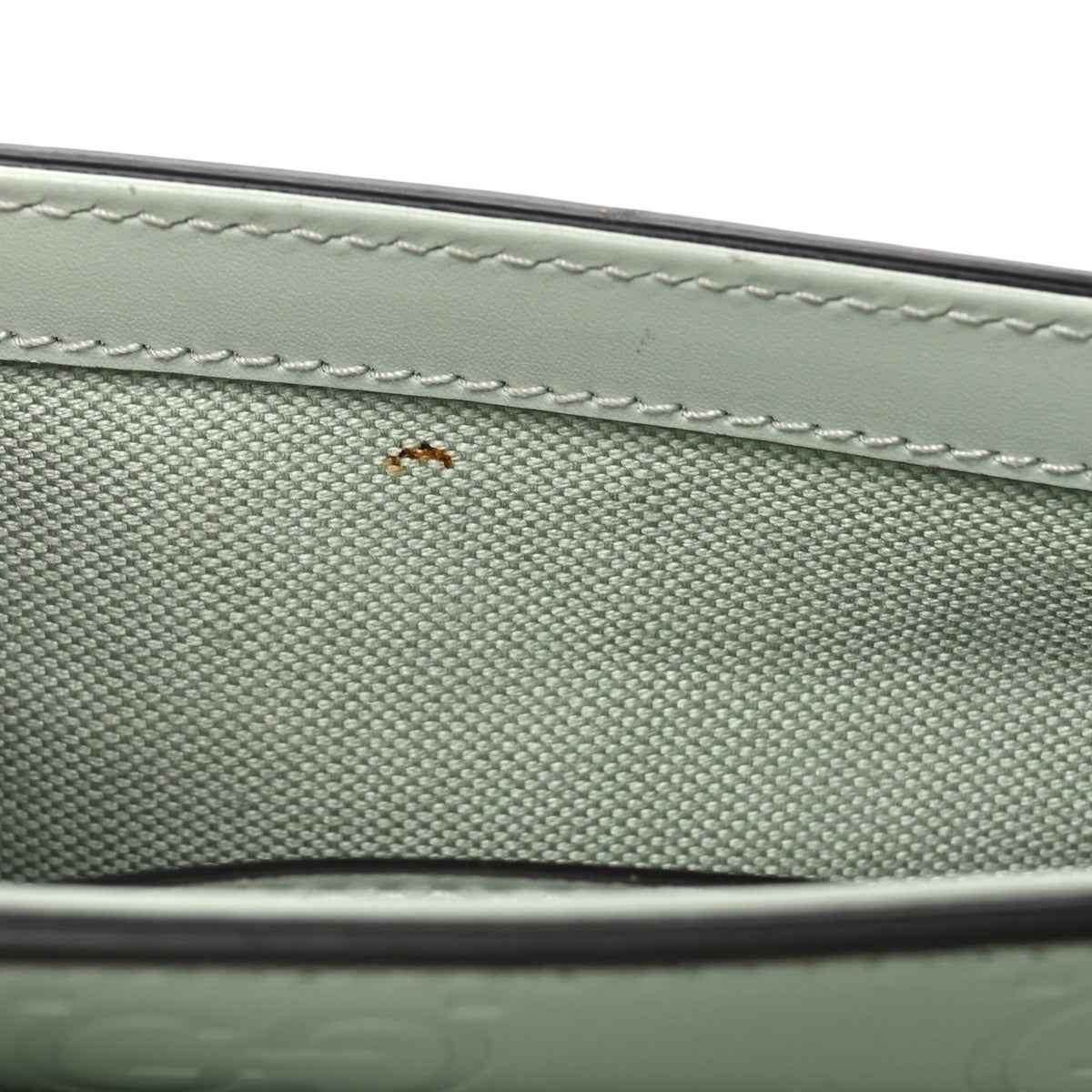 Calfskin GG Super Mini Shoulder Bag Pale Green