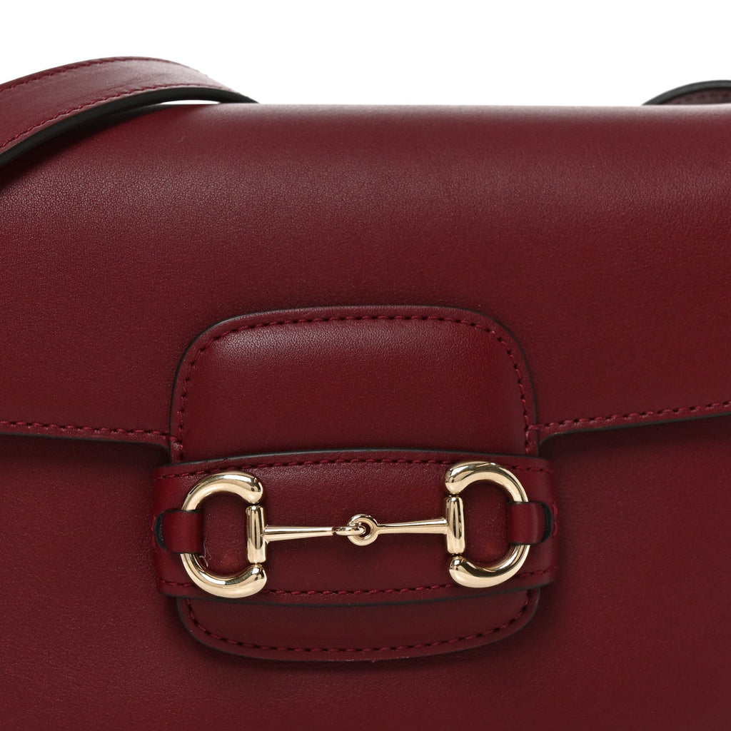Arabella Calfskin Horsebit 1955 Shoulder Bag Rosso Ancora