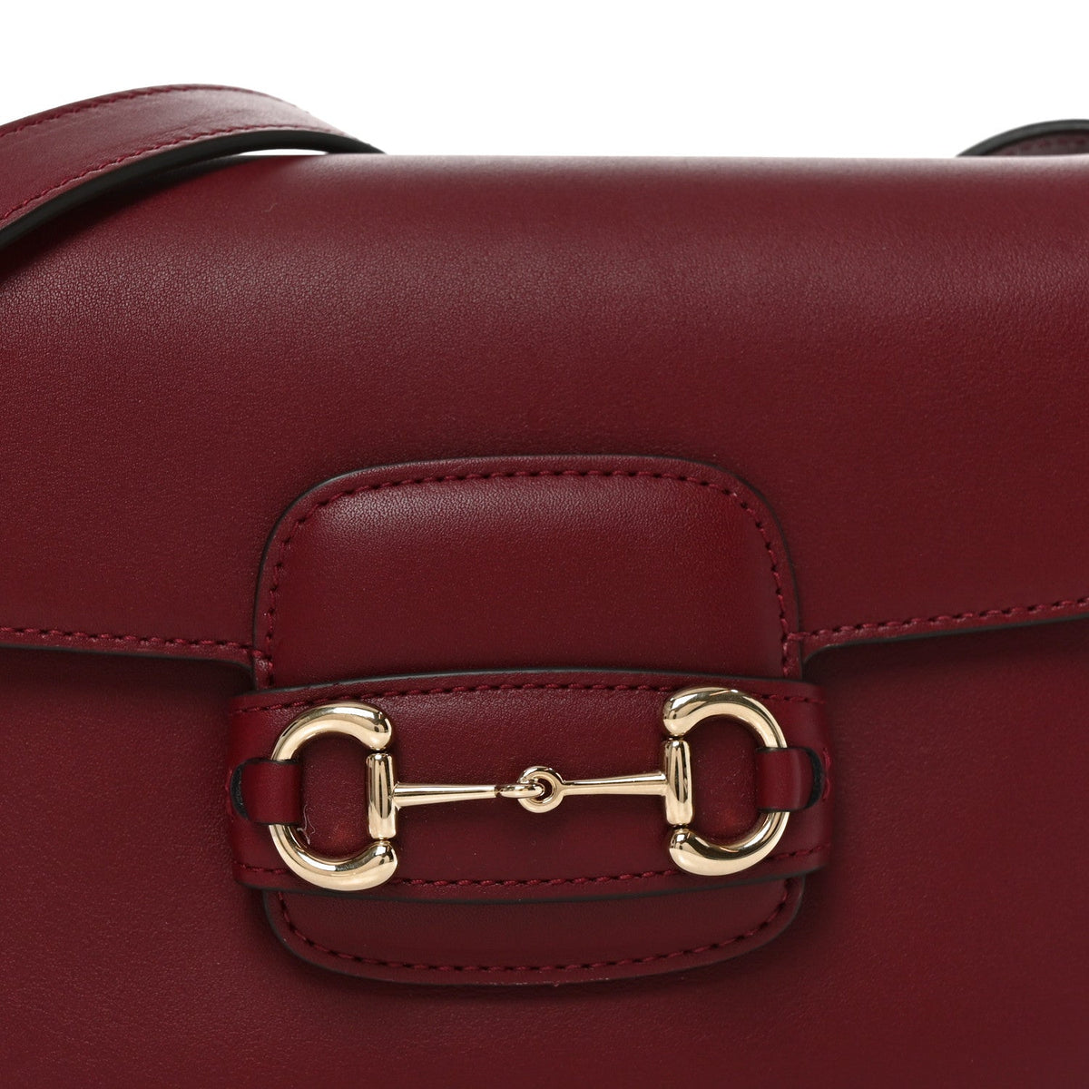 Arabella Calfskin Horsebit 1955 Shoulder Bag Rosso Ancora