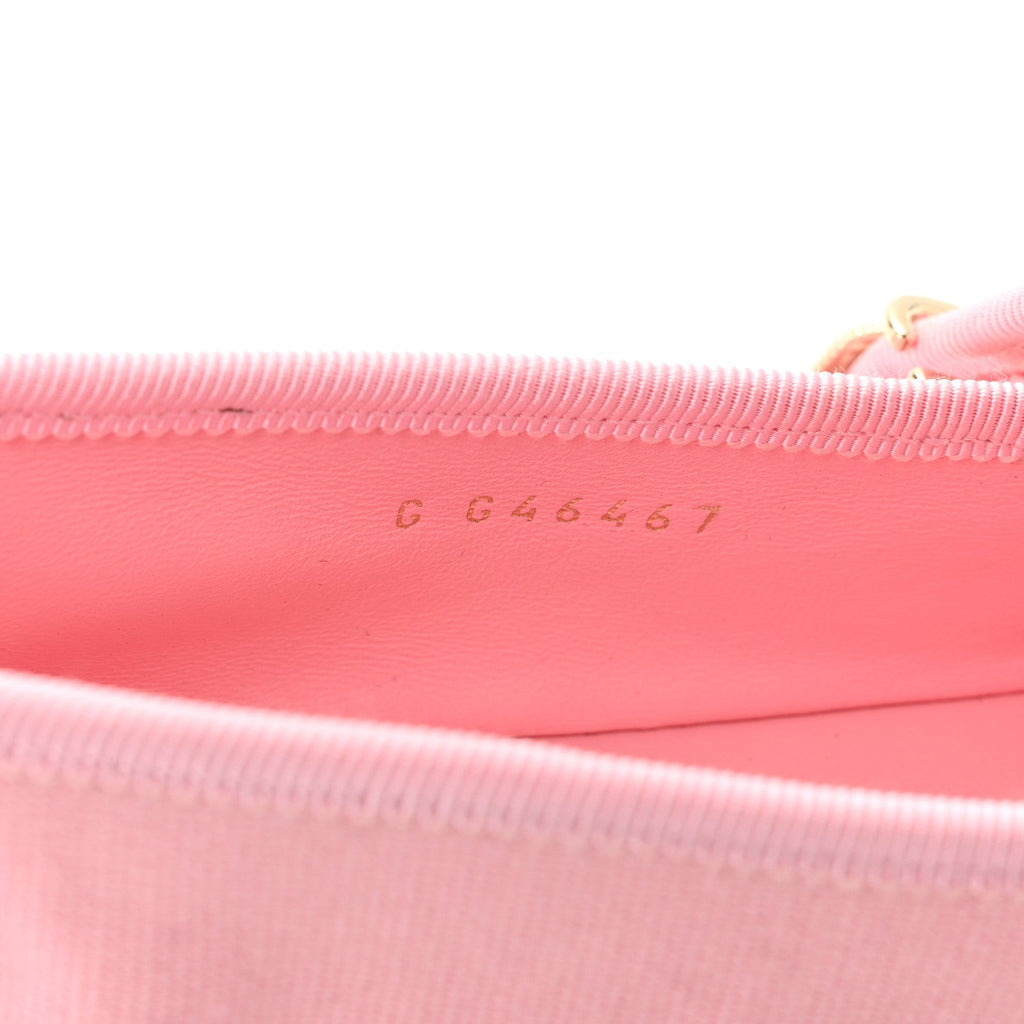 Fabric Grosgrain Mary Jane Flats 38 Light Pink Black