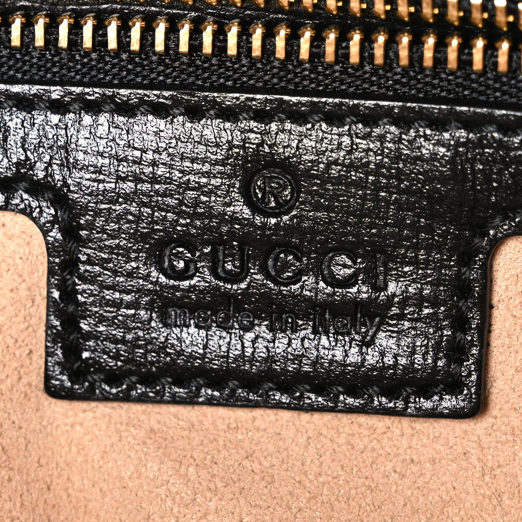 Textured Calfskin Small Horsebit 1955 Shoulder Bag Black Black