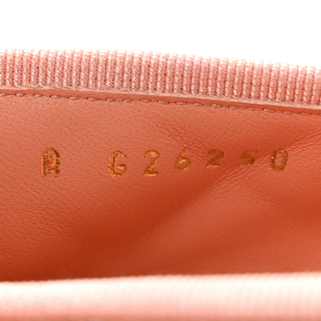 Suede Kidskin Quilted Cap Toe CC Ballerina Flats 38.5 Light Orange