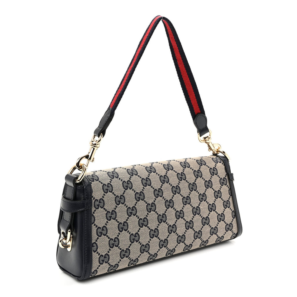 GG Monogram Small Luce Shoulder Bag Beige Blue
