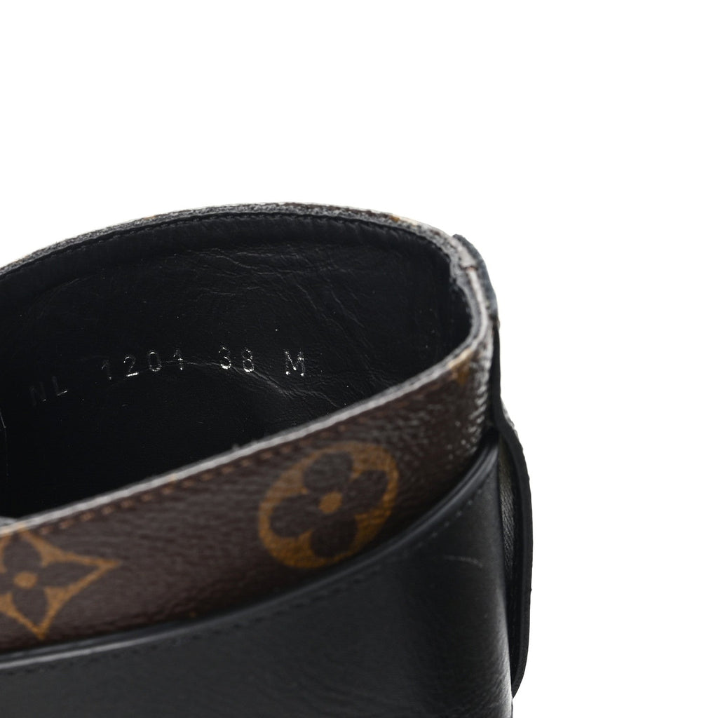 Calfskin Monogram Wonderland Flat Ranger Boots 38 Black