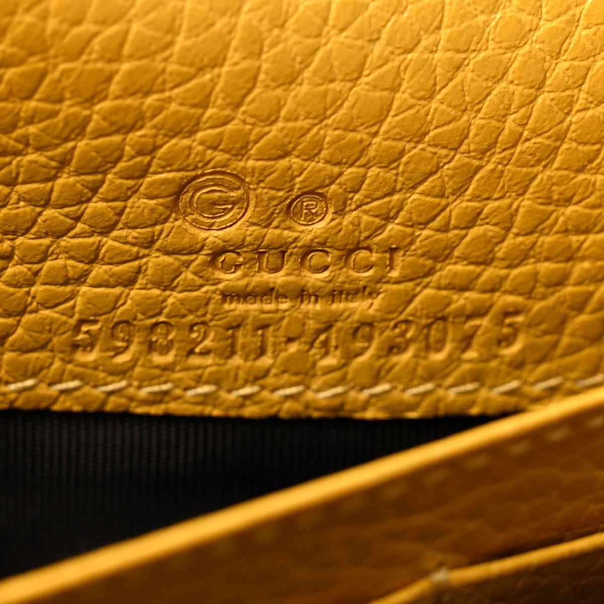 Pebbled Calfskin Soho Wallet on Chain New Buttercup