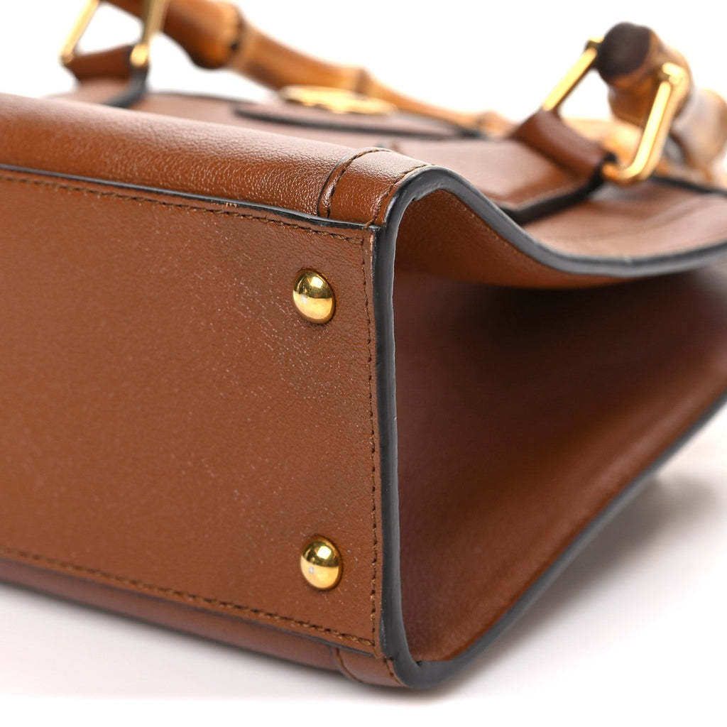 Wonka Grain Calfskin Mini Diana Tote Bag Cuir