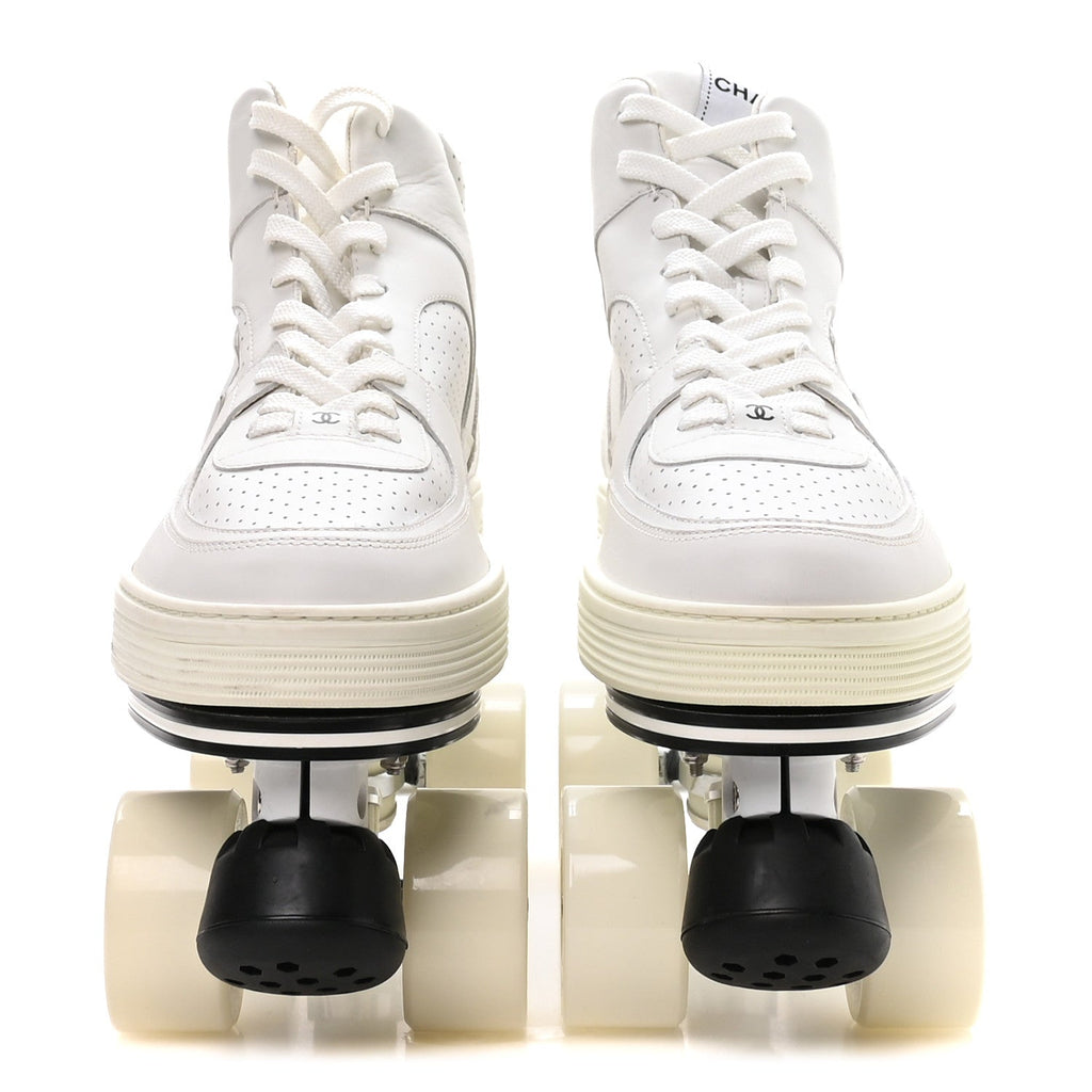 Calfskin Mens Roller Skates 44 White