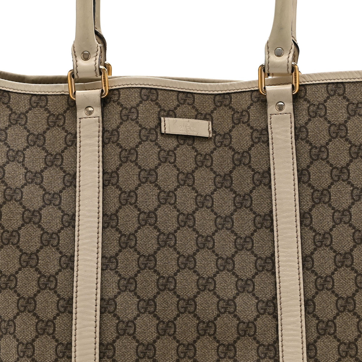 GG Plus Monogram Joy Vertical Tote Off White