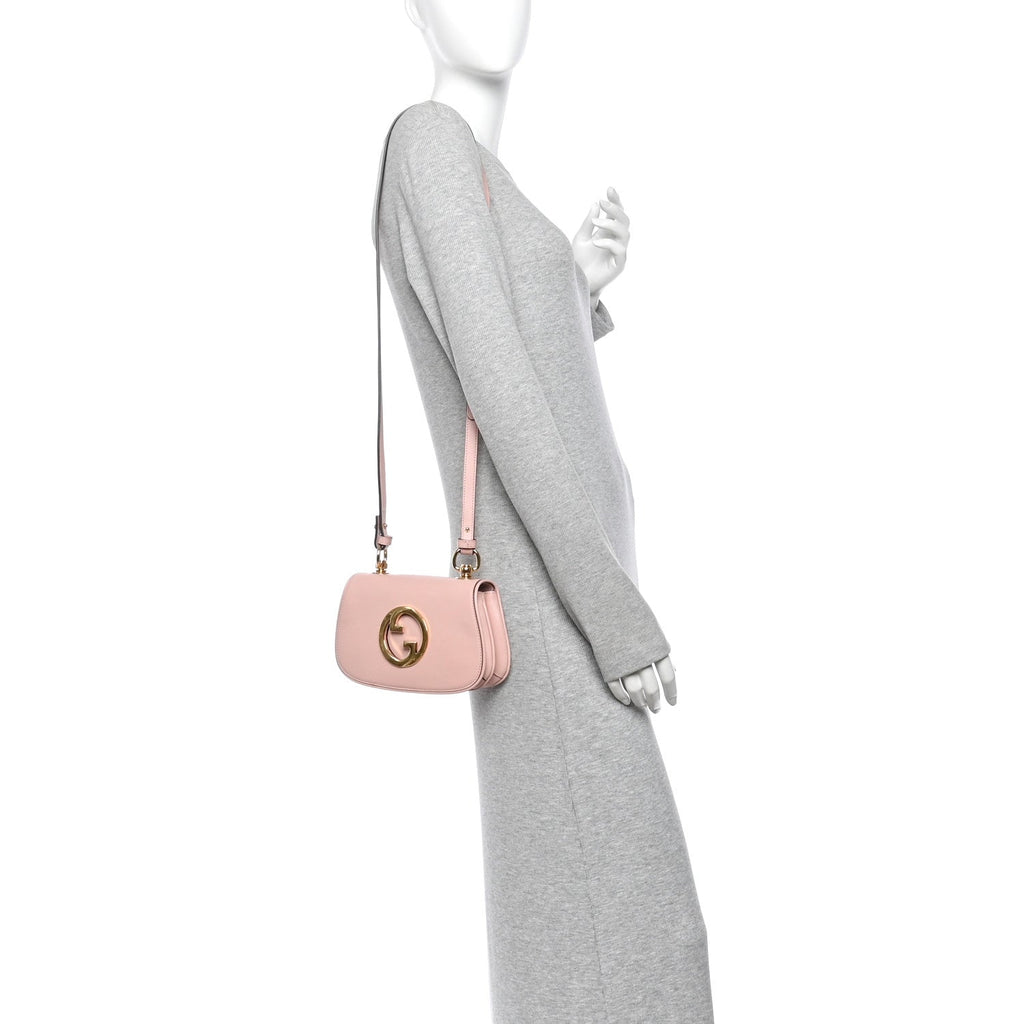 Roxy Calfskin Web Mini Blondie Shoulder Bag Powder Pink
