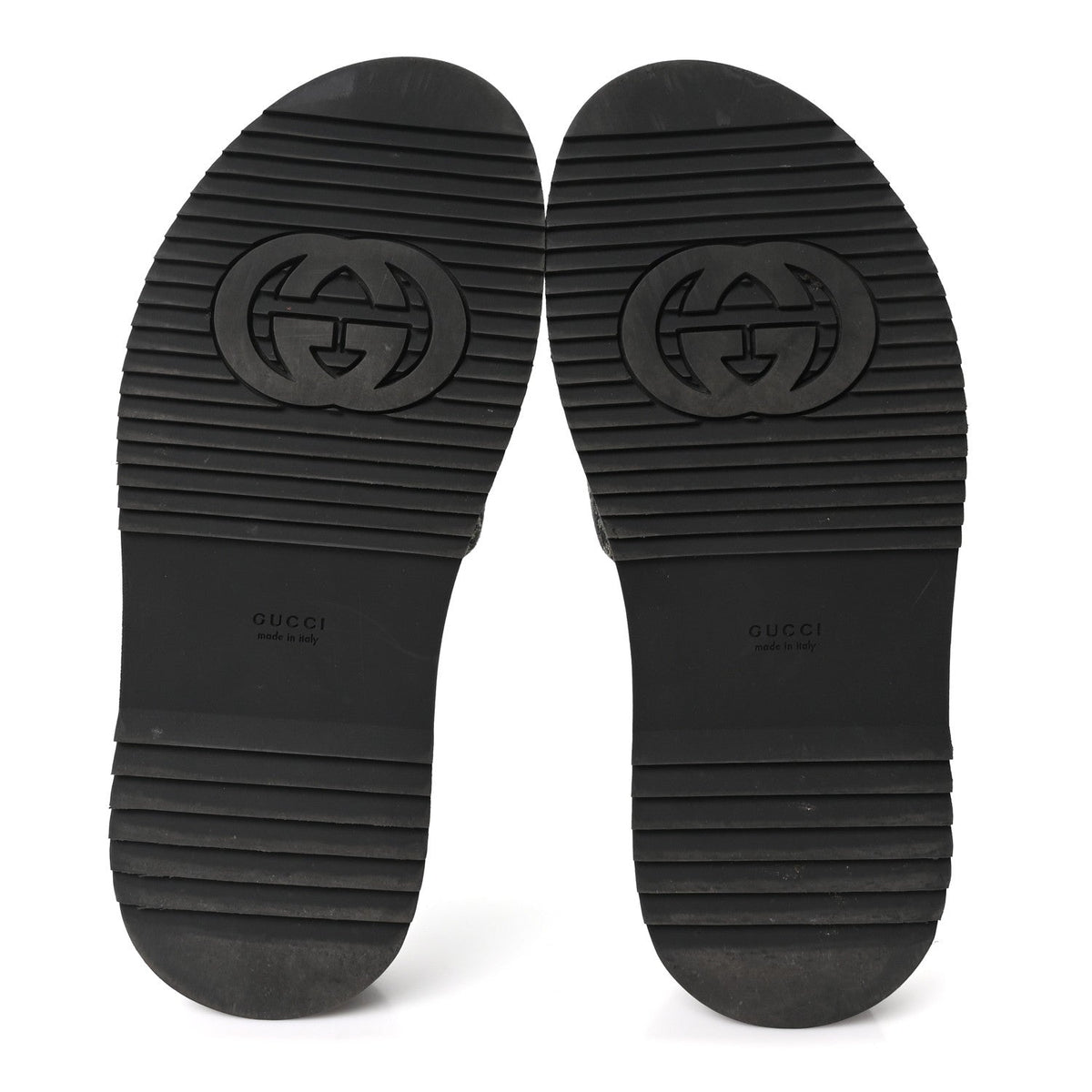 Jacquard Black Denim GG Monogram Angelina Platform 55mm Slide Sandals 39.5 Black Ivory