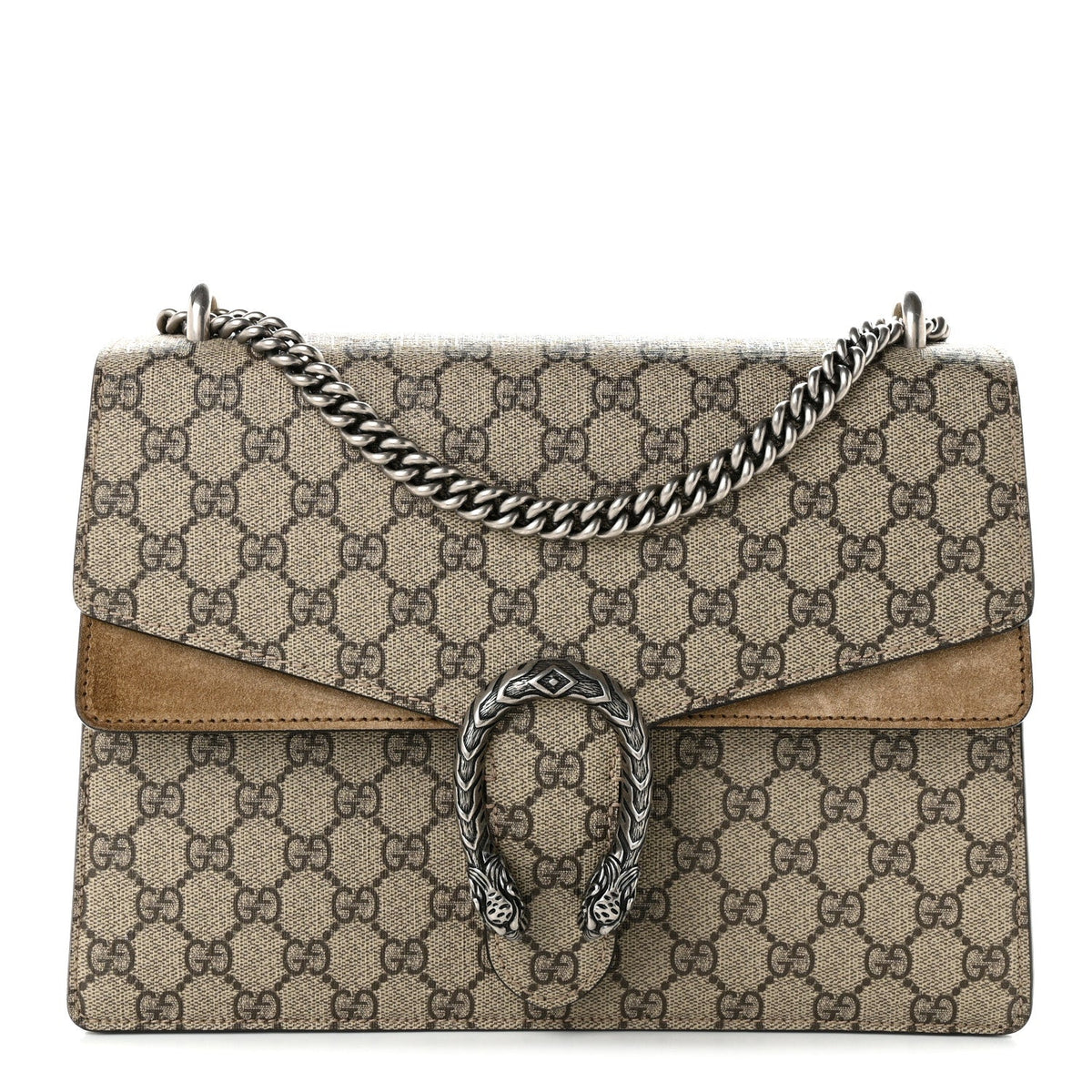 GG Supreme Monogram Medium Dionysus Shoulder Bag Taupe