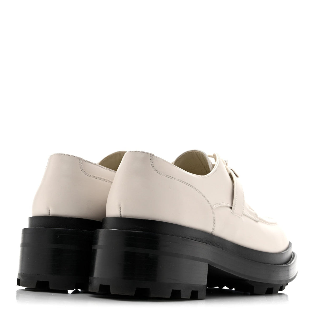 Glossed Calfskin First Derby 36.5 Beige Glaise