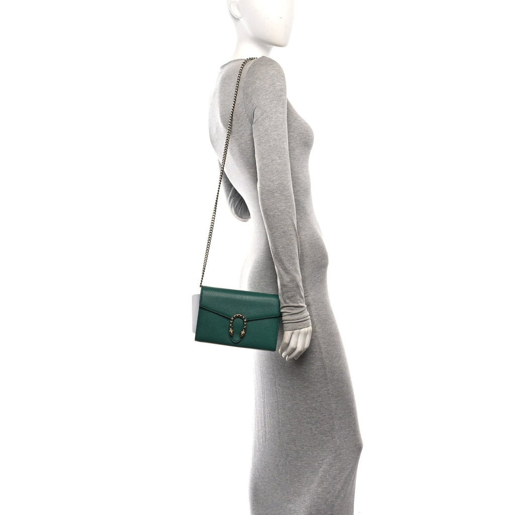 Calfskin Mini Dionysus Chain Wallet Emerald