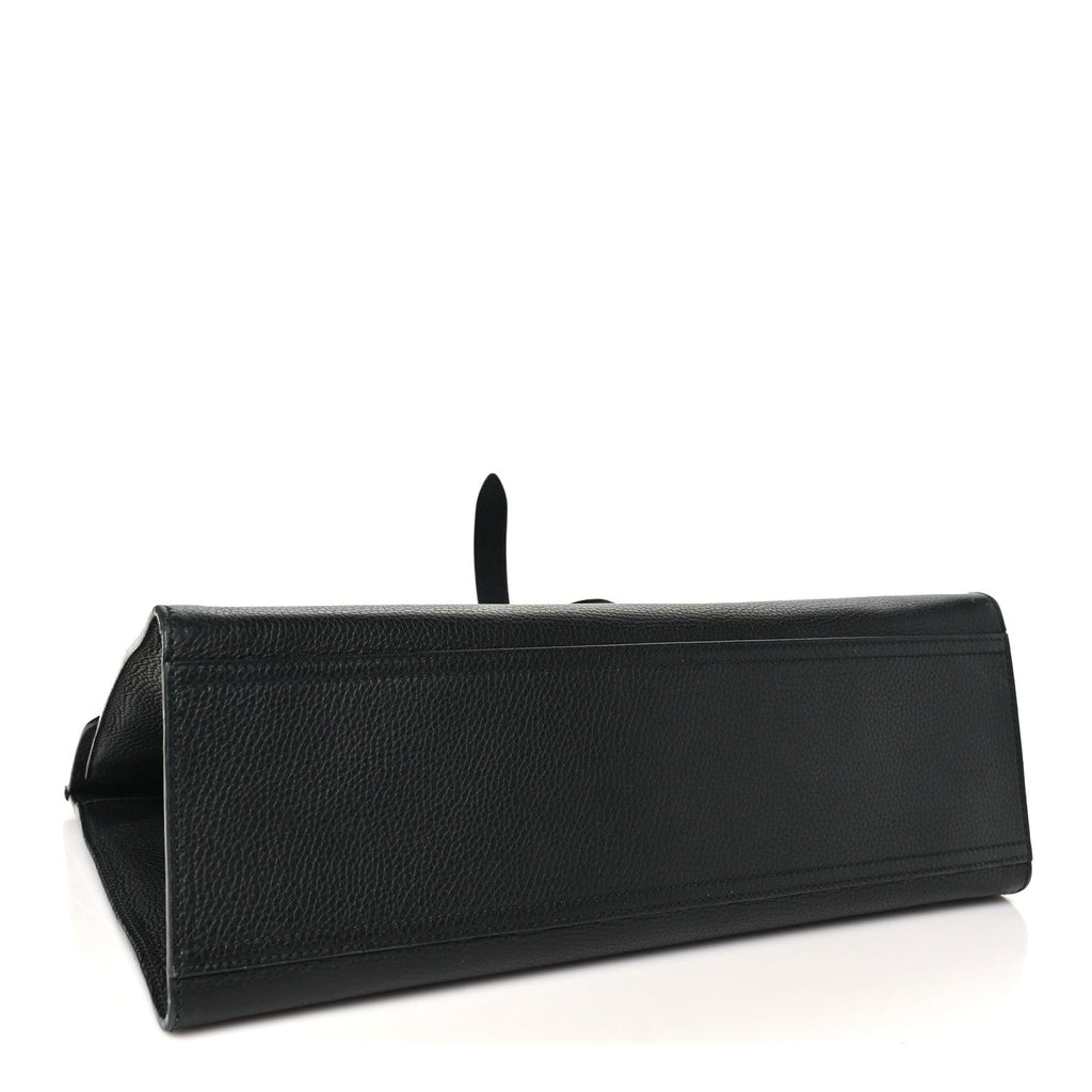 Calfskin Medium GG Marmont Top Handle Bag Black