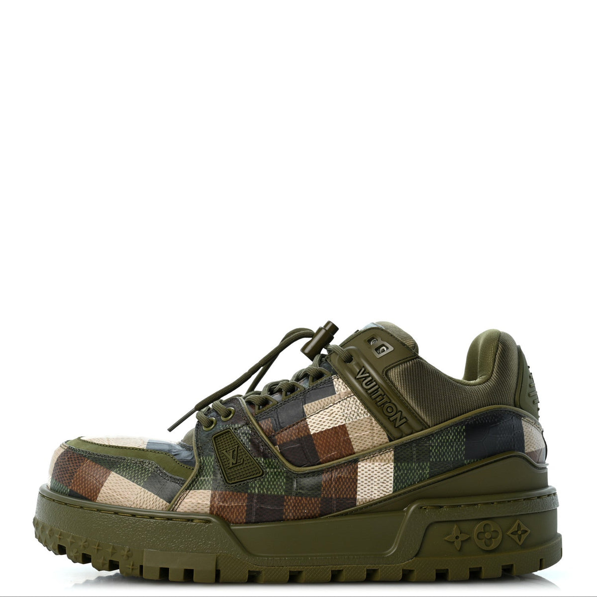 Damoflage Mens LV Trainer Maxi Sneakers 8 Green