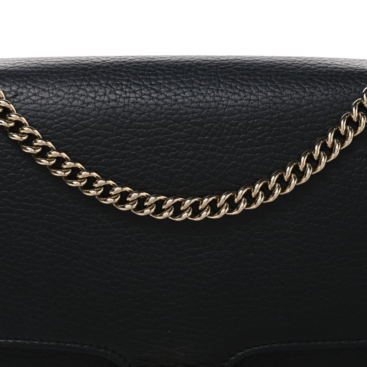 Dollar Calfskin Interlocking G Shoulder Bag Black