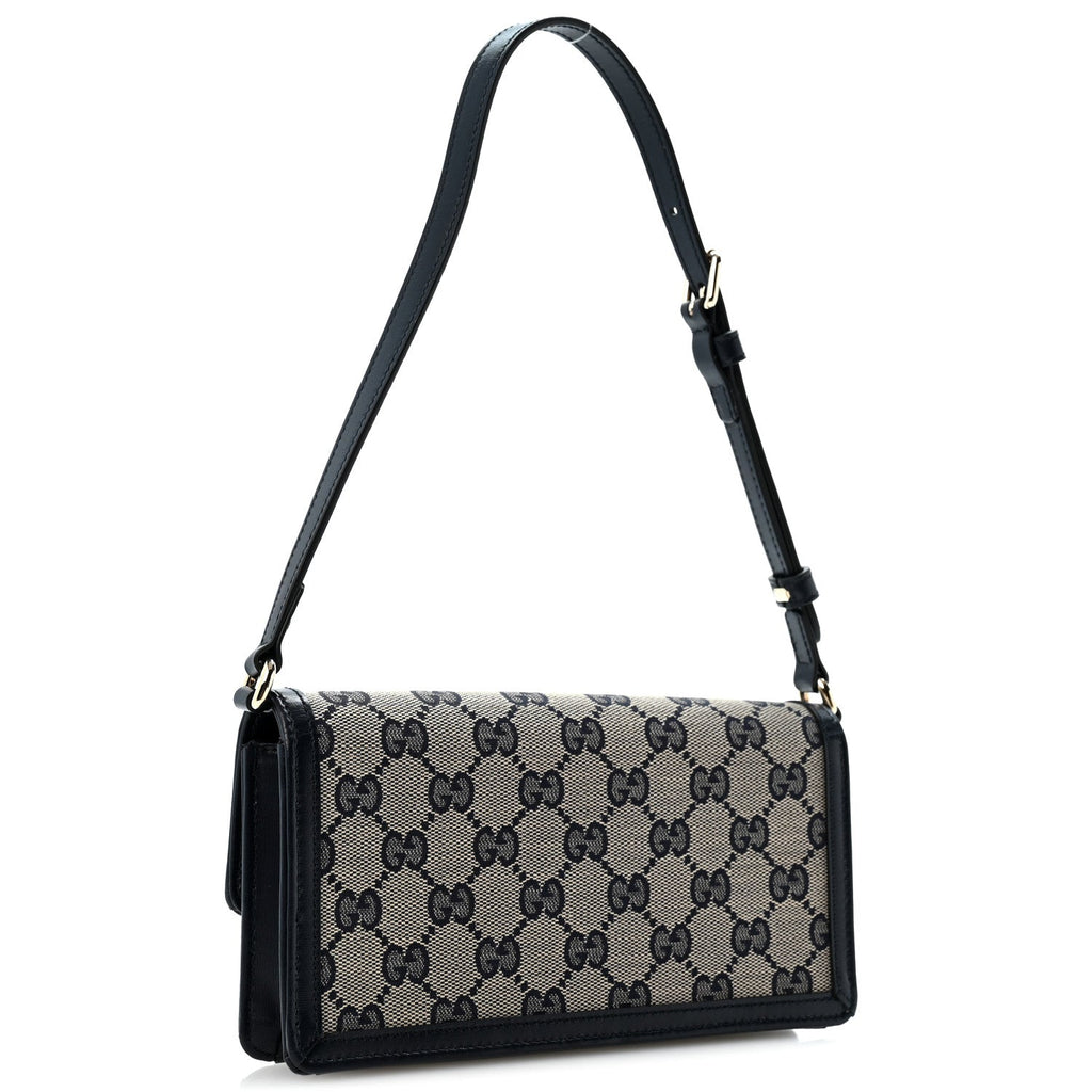 GG Monogram Mini Luce Shoulder Bag Beige Blue