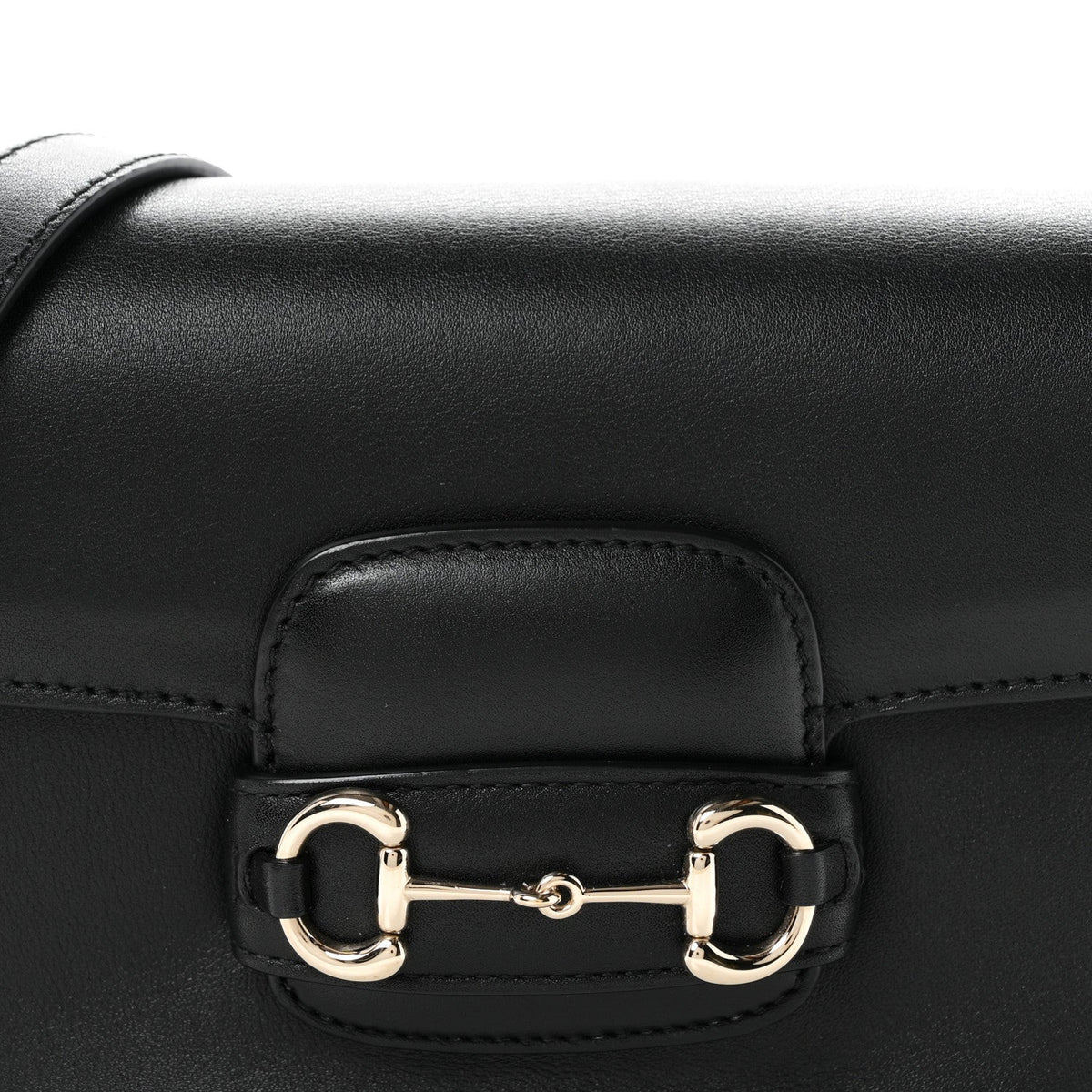 Arabella Calfskin Horsebit 1955 Shoulder Bag Black