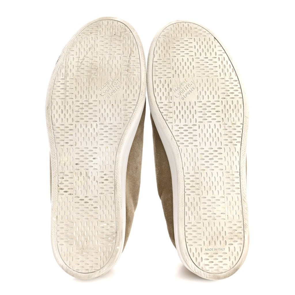 Suede Calfskin LV Soft Sneakers 9 Beige