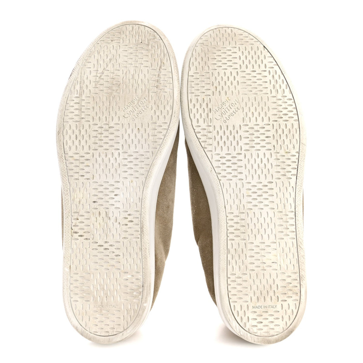 Suede Calfskin LV Soft Sneakers 9 Beige