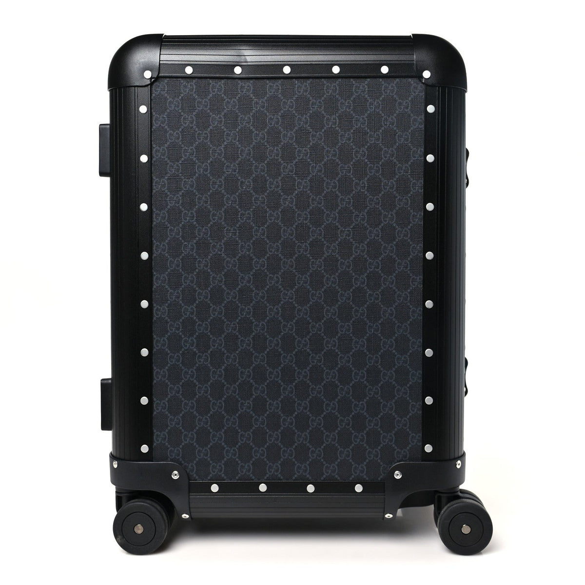 Aluminum GG Supreme Monogram Porter Cabin Plus Trolley Black