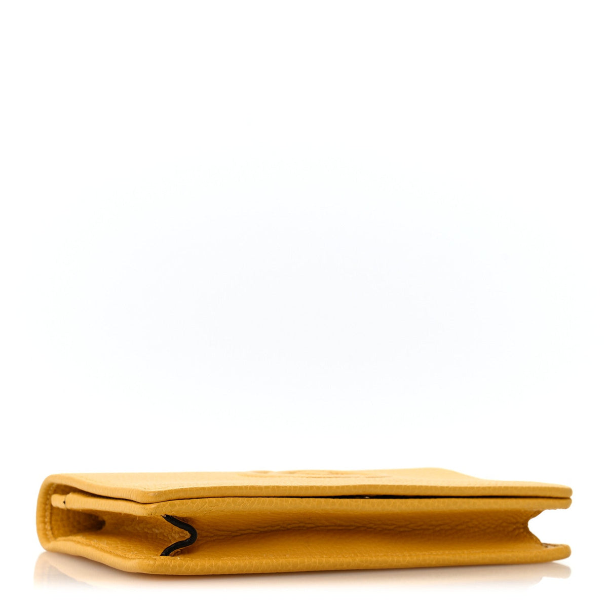 Pebbled Calfskin Soho Wallet on Chain New Buttercup