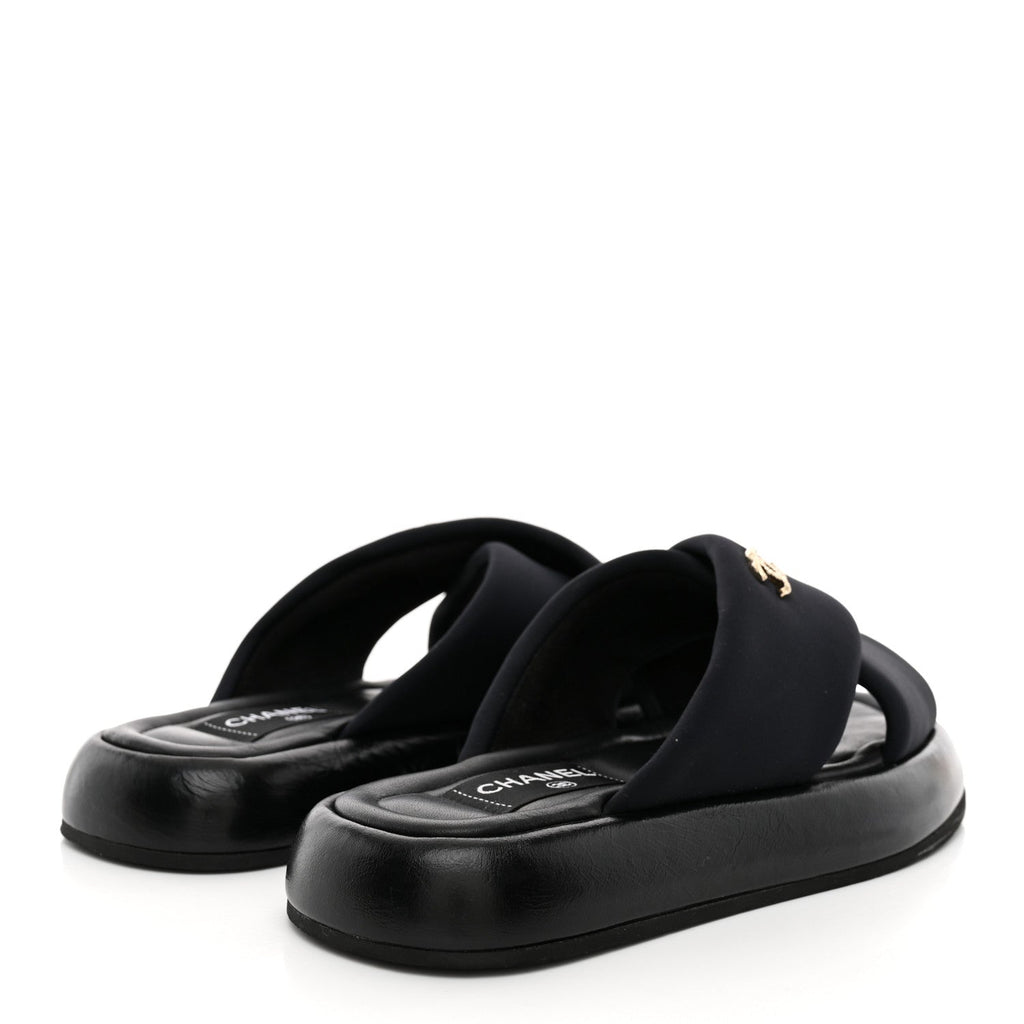 Fabric CC Mules Sandals 36 Black