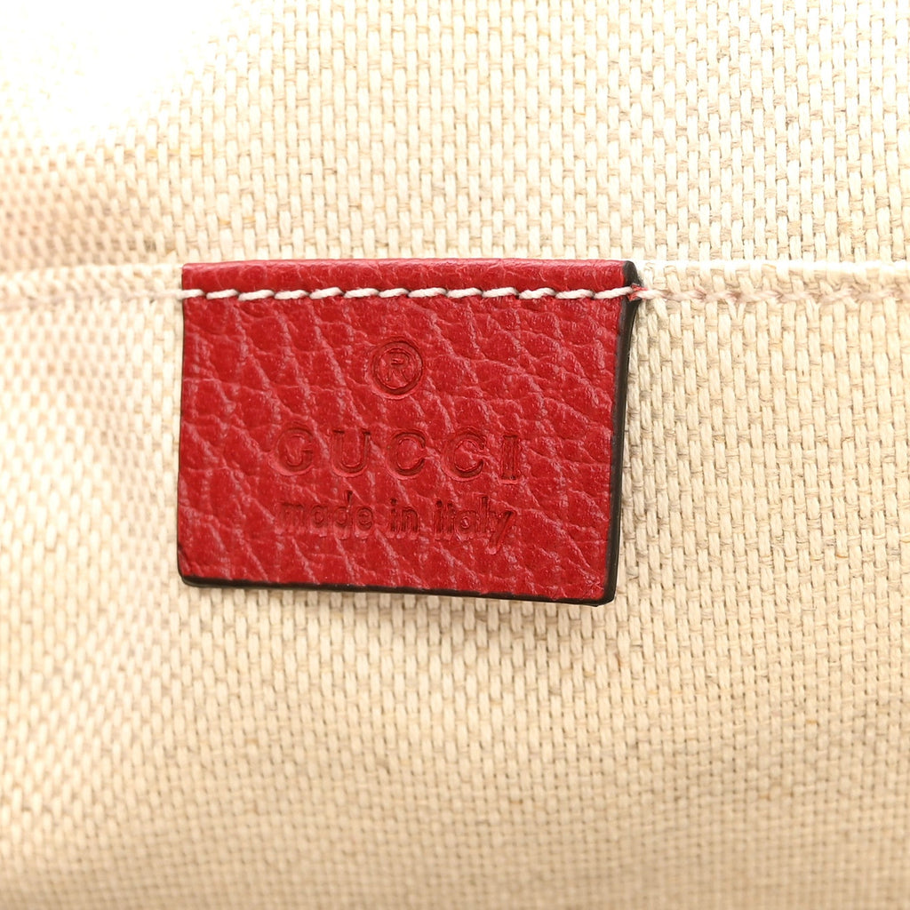 Pebbled Calfskin Soho Chain Backpack Hibiscus Red
