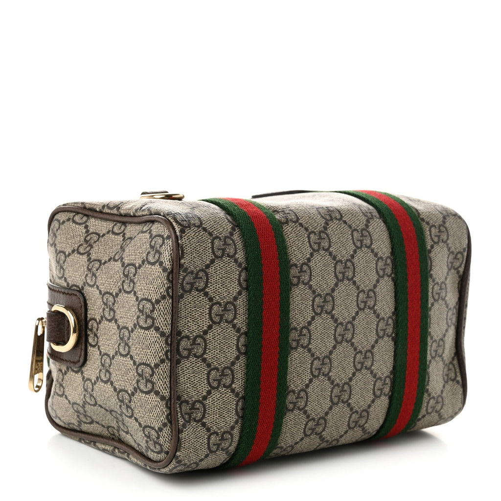 GG Supreme Web Mini GG Top Handle Bag Beige Ebony New Acero