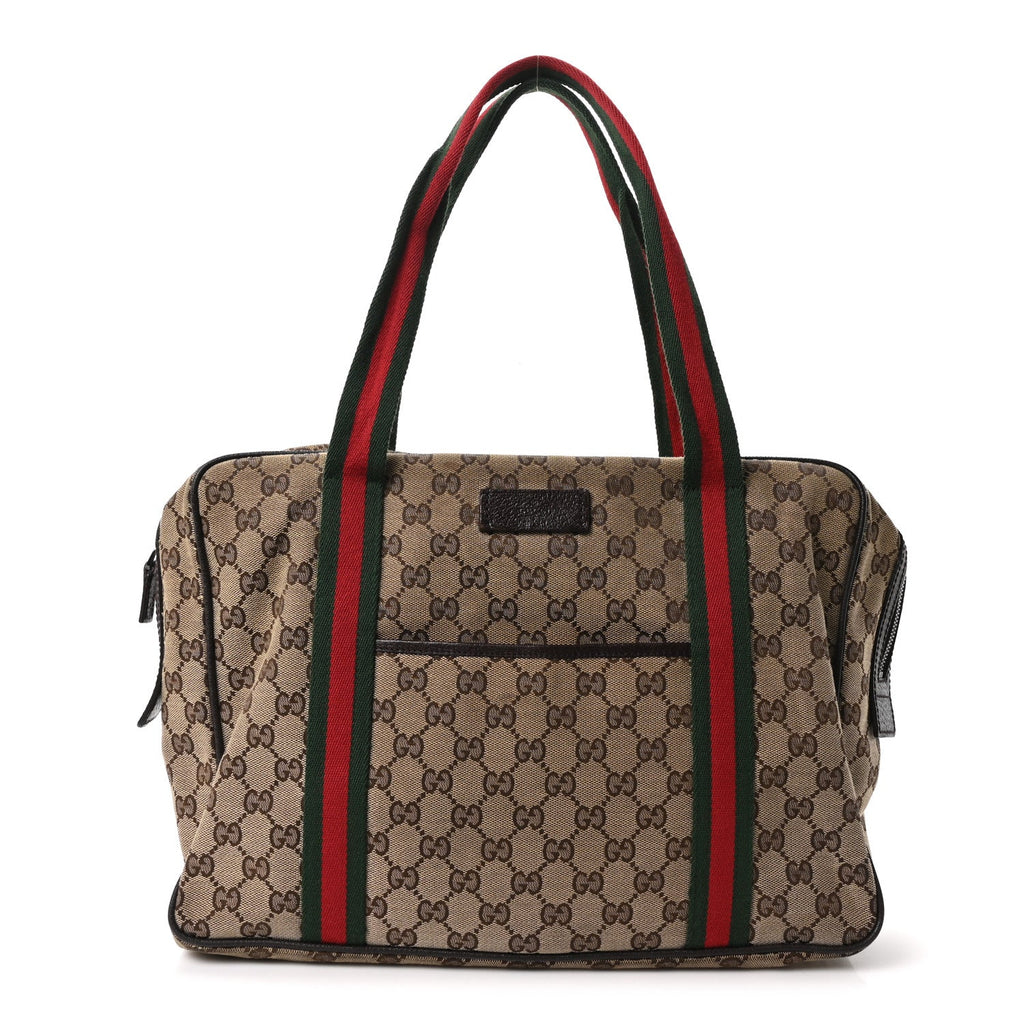 Monogram Web Carry On Tote Dark Brown