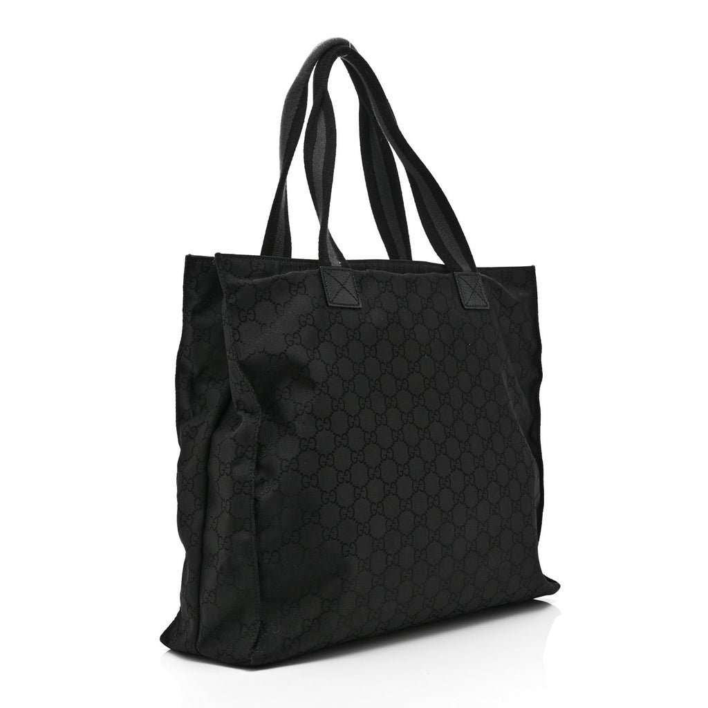 Nylon Monogram Tote Black