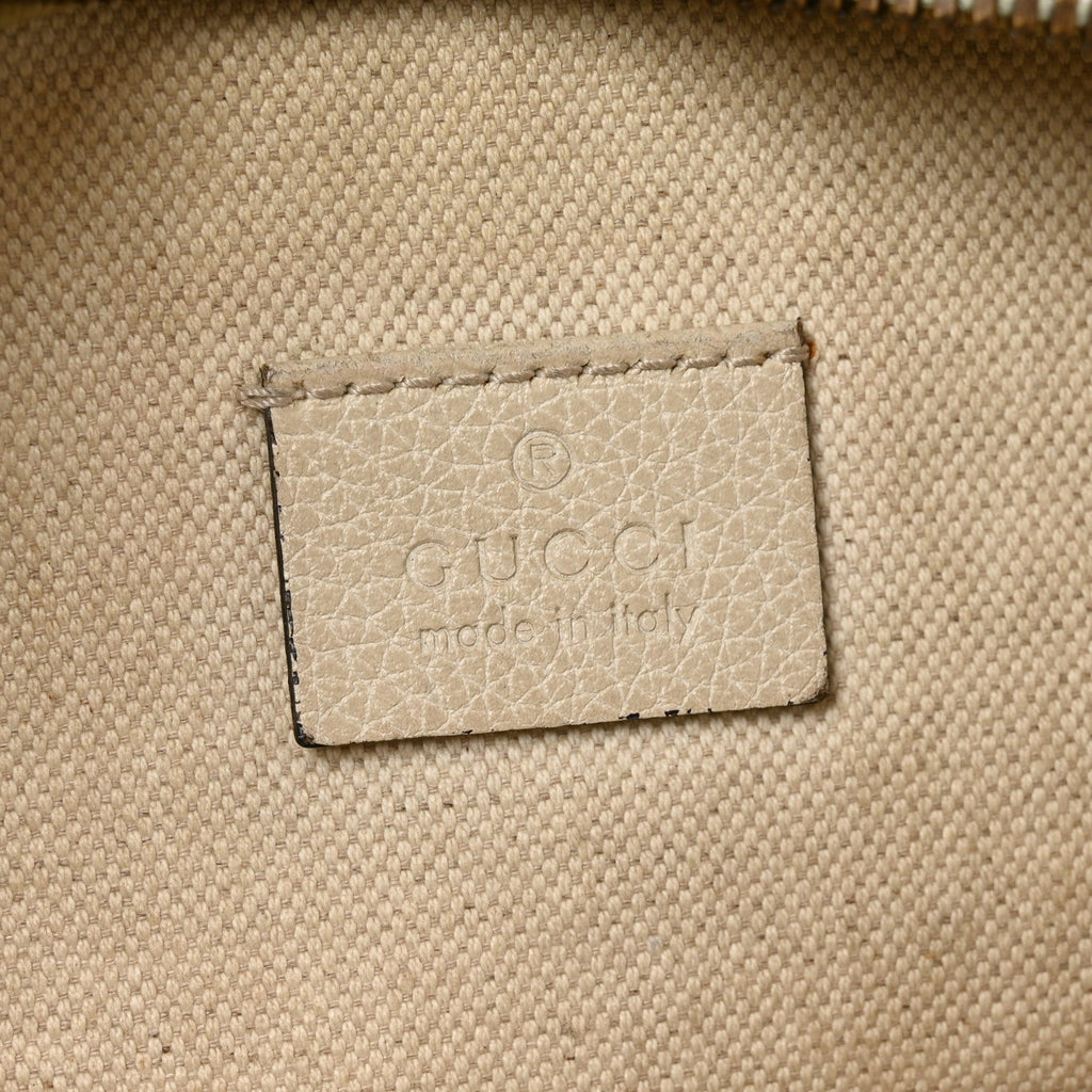 Grained Calfskin Logo Belt Bag White