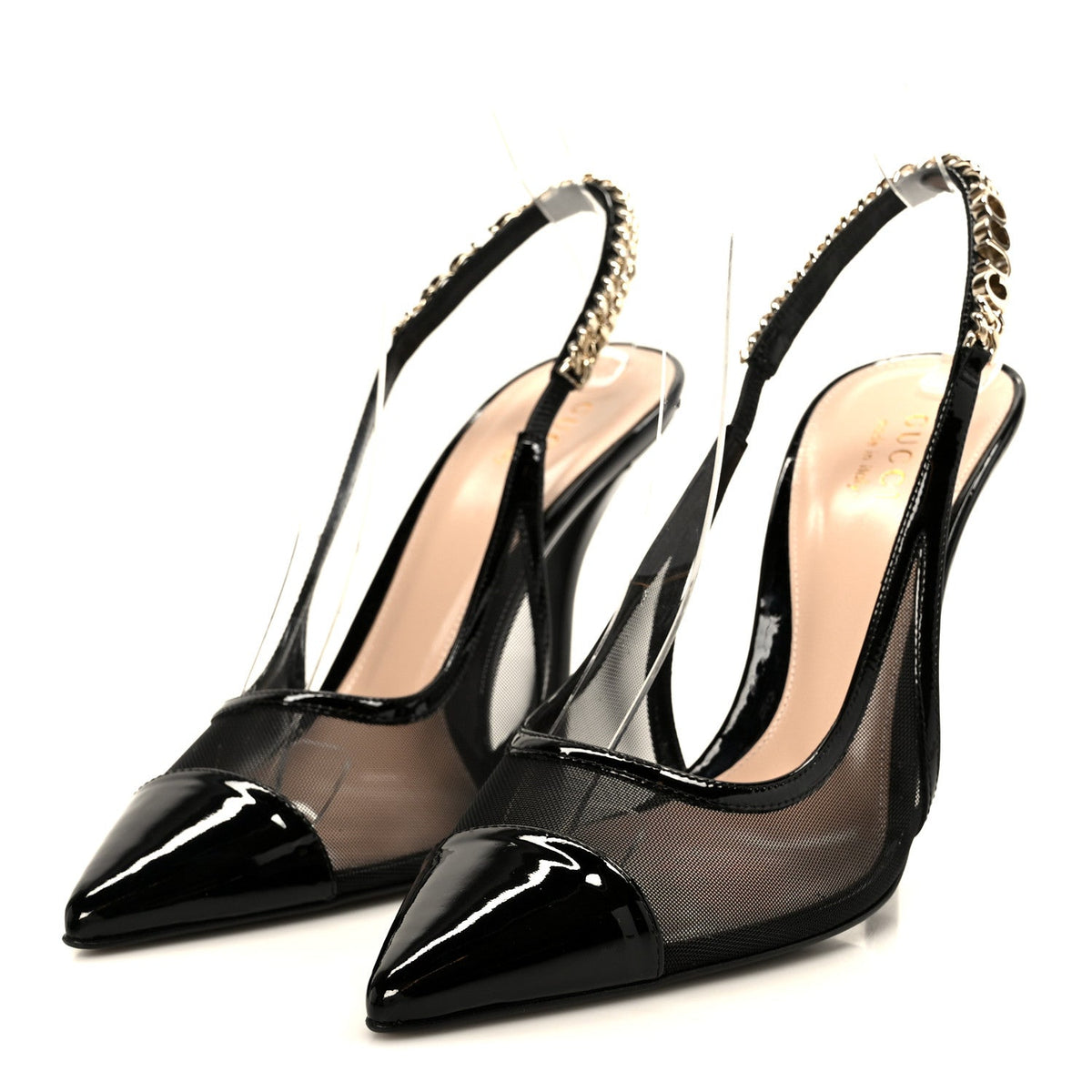 Tela Retino Patent Signoria 105mm Slingback Pumps 40 Black
