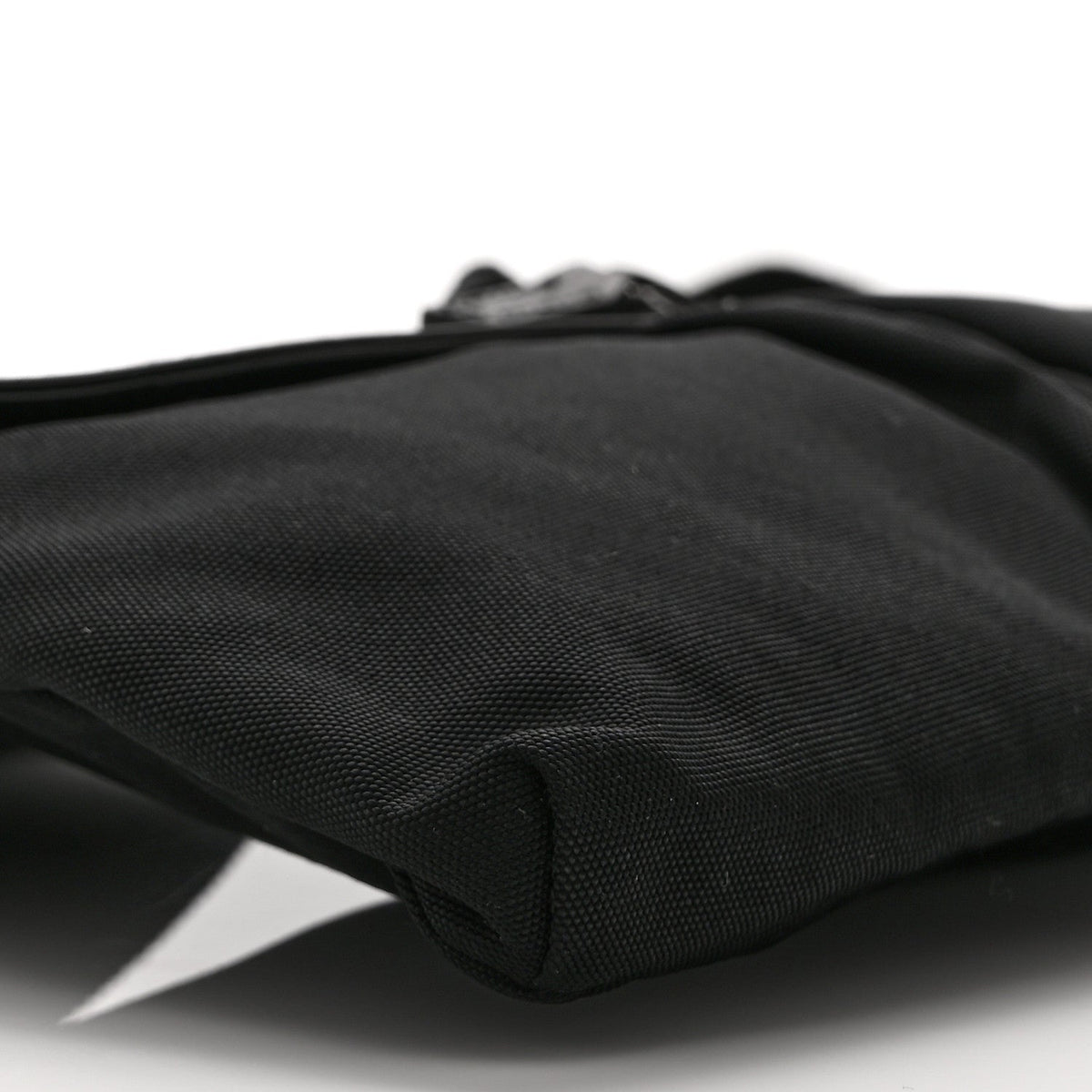 Canvas Double Pocket Belt Bag Black