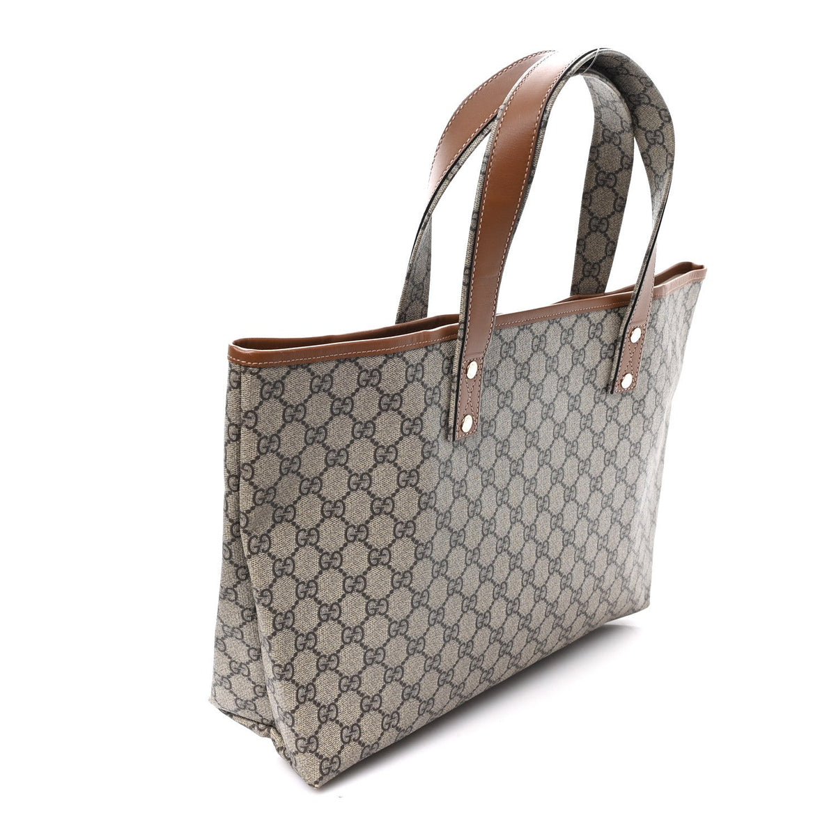 GG Plus Monogram Medium Signature Web Loop Tote Light Brown