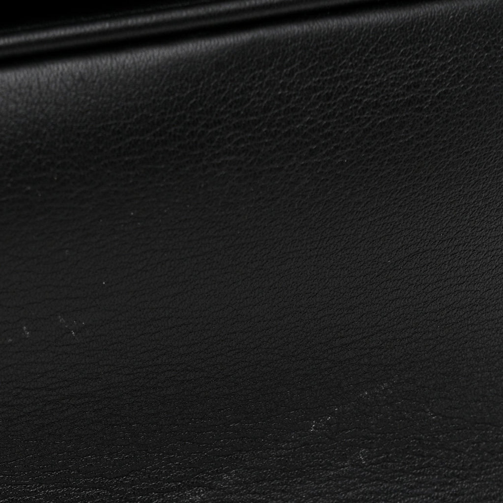 Calfskin Large Blondie Top Handle Bag Black