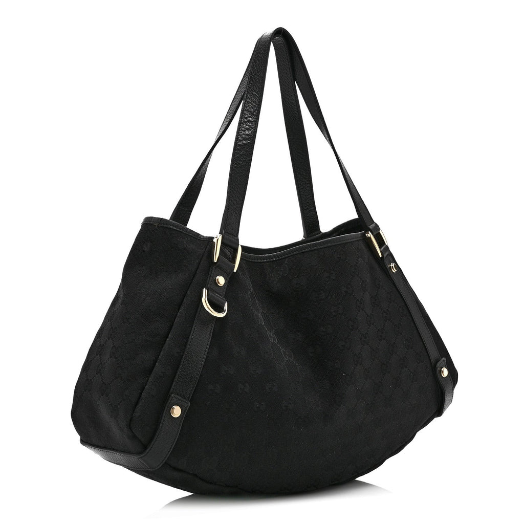 Monogram Medium Abbey Shoulder Bag Black