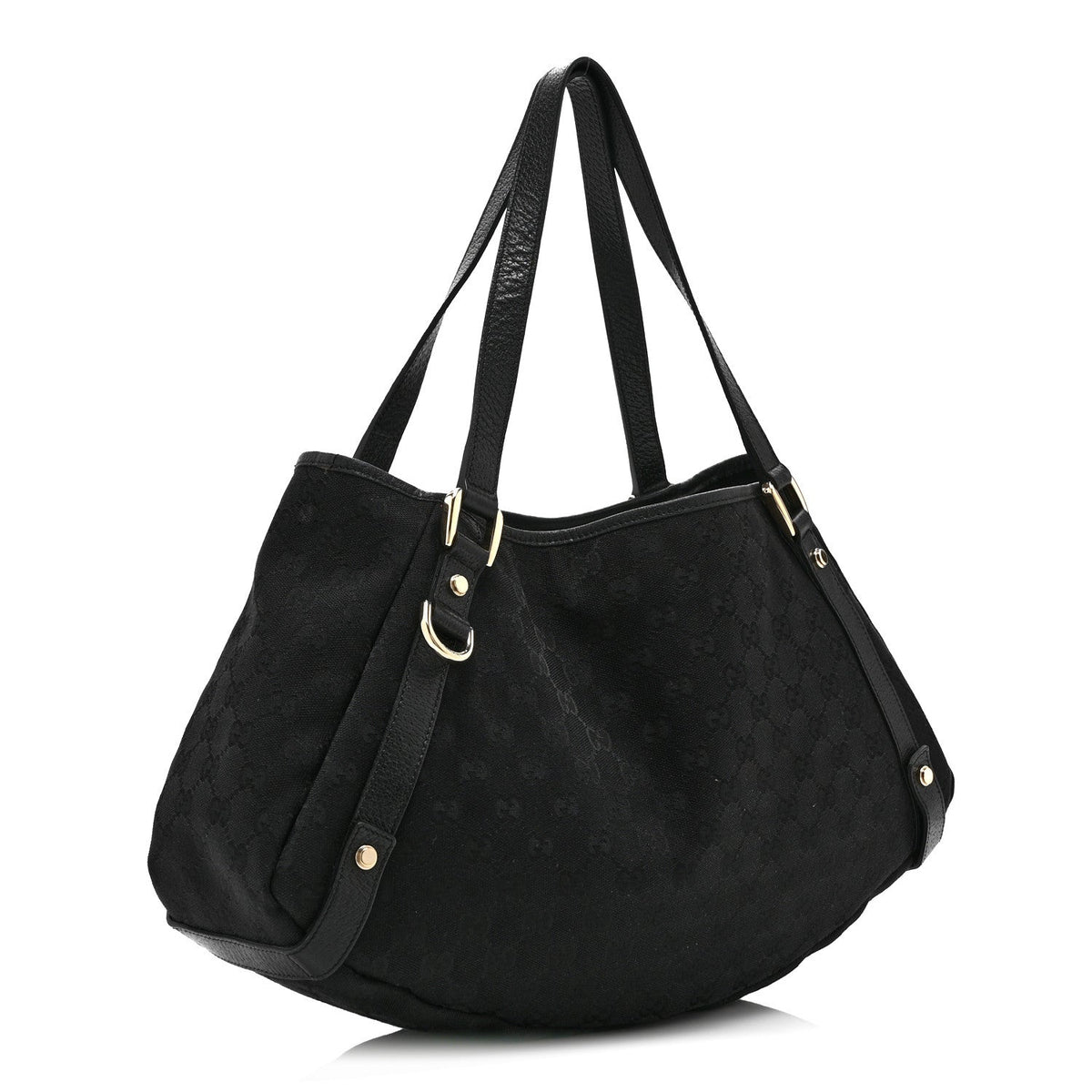 Monogram Medium Abbey Shoulder Bag Black