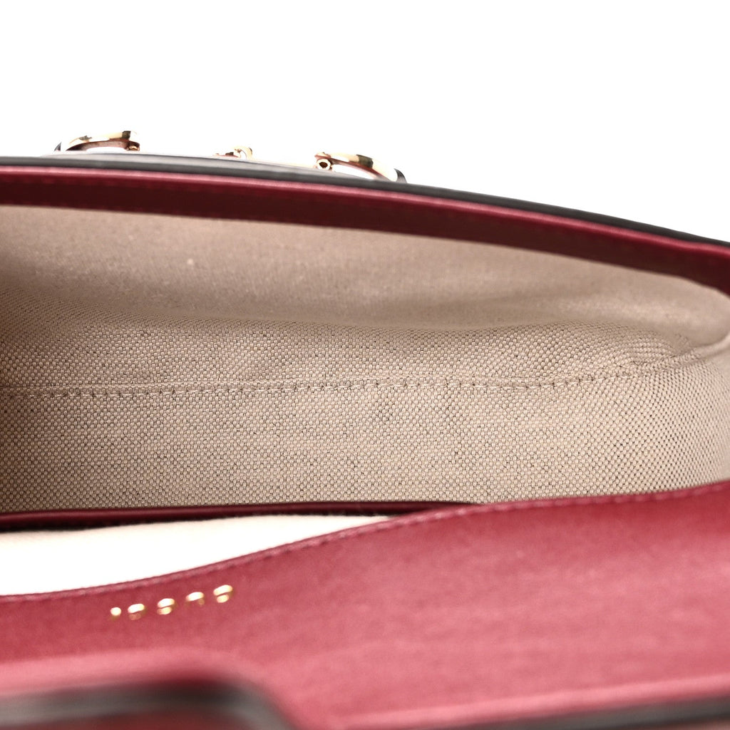 Arabella Calfskin Horsebit 1955 Shoulder Bag Rosso Ancora