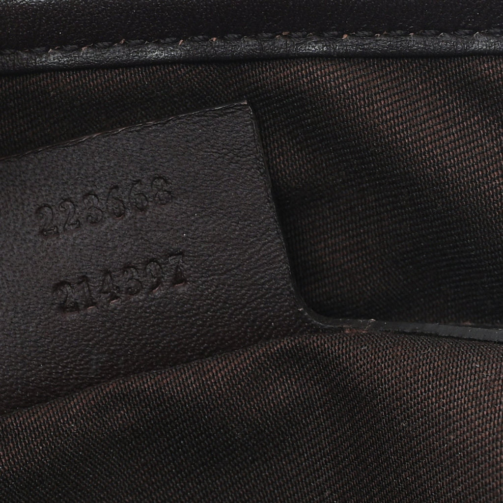 GG Plus Monogram Joy Vertical Tote Dark Brown