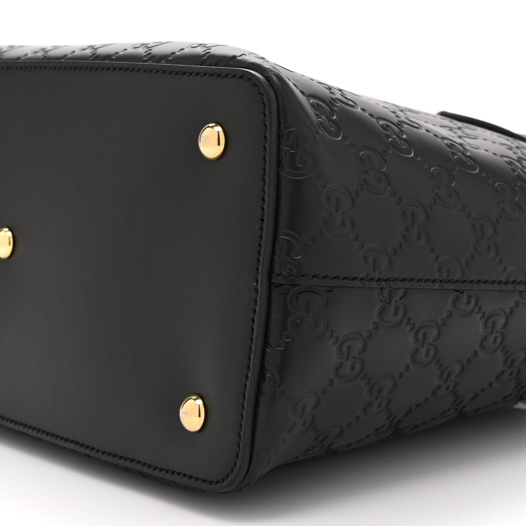 Guccissima Linea A Foldover Tote Black